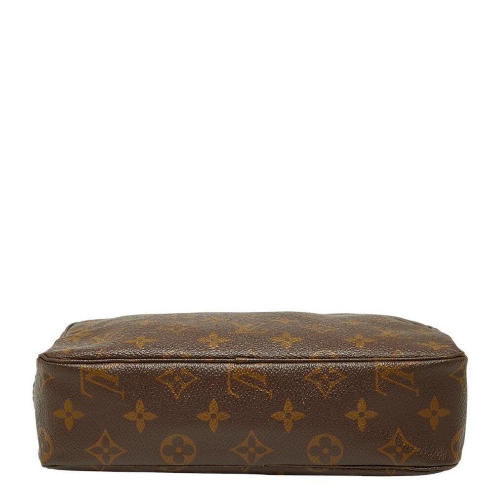 LOUIS VUITTON Authentic Brown Monogram Leather Clutch Bag - Picture 3 of 9